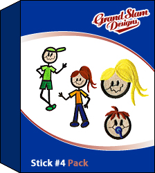 Stick #4 Package embroidery design Collection