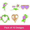Small embroidery design pack