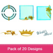 Small embroidery design pack