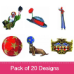 Small embroidery design pack