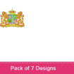 Crests embroidery design pack