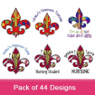 Fleur de Lis Combo Pack embroidery design pack