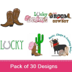 Western Combo Pack embroidery design pack