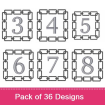 Chain Link Font embroidery design pack