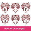 MONOGRAMS 34 embroidery design pack