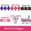 Mom & Dad Revised embroidery design pack