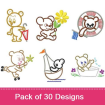 GUNOLD BEARS embroidery design pack