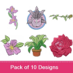 Flowers 2 embroidery design pack