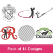 Golf embroidery design pack