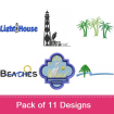 Coastal1 embroidery design pack