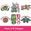 Halloween 1 embroidery design pack