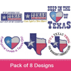 Texas 2 embroidery design pack