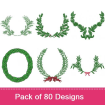 80 WREATHS-2 embroidery design pack