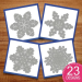 Fancy SnowFlakes embroidery design pack