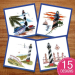 Seaside Lighthouse embroidery design pack
