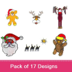 Holiday Collection 1 embroidery design pack