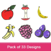 Fruit Pack 1 embroidery design pack