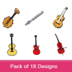 Music Pack 1 embroidery design pack