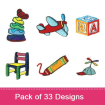 Childrens Pack 1 embroidery design pack