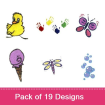 Childrens Pack 2 embroidery design pack