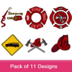 Fireman Pack 1 embroidery design pack
