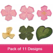 3D Begonia Flower embroidery design pack