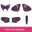3D Large Butterfly #1 embroidery design pack