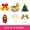 3D Ornaments embroidery design pack