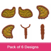 3D Small Butterfly embroidery design pack