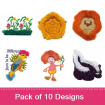 Fringing embroidery design pack