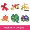 Mini Special Occasions embroidery design pack