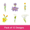 Nosegay Duets embroidery design pack