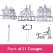 Our Town Quilting Designs embroidery design pack
