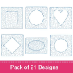 Quilt Stippling Shapes embroidery design pack