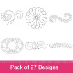 Quilting Feathers #1 embroidery design pack