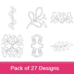 Quilting Feathers #2 embroidery design pack