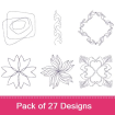 Quilting Feathers #3 embroidery design pack