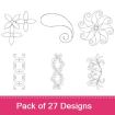 Quilting Feathers #4 embroidery design pack