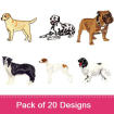 Realistic Dogs embroidery design pack
