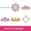 Rosemaling Folk Art #4 embroidery design pack