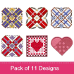 Scandinavian Folk Art embroidery design pack