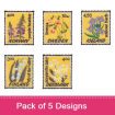 Scandinavian Stamps embroidery design pack