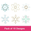Snowflakes embroidery design pack