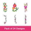 Spring Bunches embroidery design pack