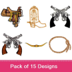 Western Gear embroidery design pack