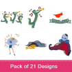 Mardi Gras Party embroidery design pack