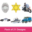 Police Department embroidery design pack