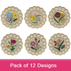 Floral Lace Doylies embroidery design pack