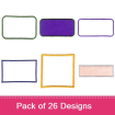 Shapes, Shields & Banners #1 embroidery design pack
