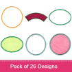 Shapes, Shields & Banners #2 embroidery design pack